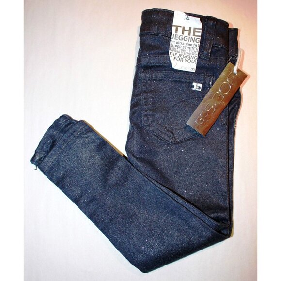 JOE'S JEANS Kids Girls THE JEGGING Ultra Slim Fit BLUE Glitter SPARKLE Indigo 3